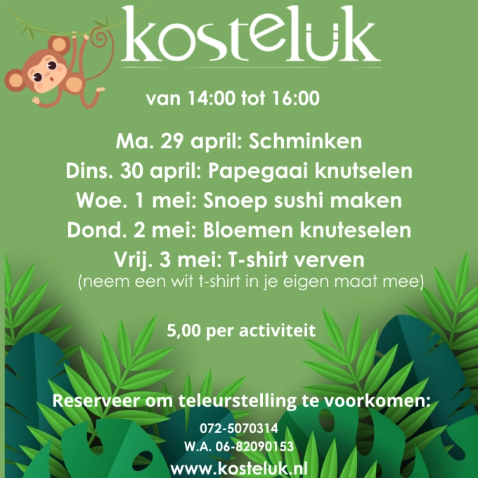 Animatie programma meivakantie 