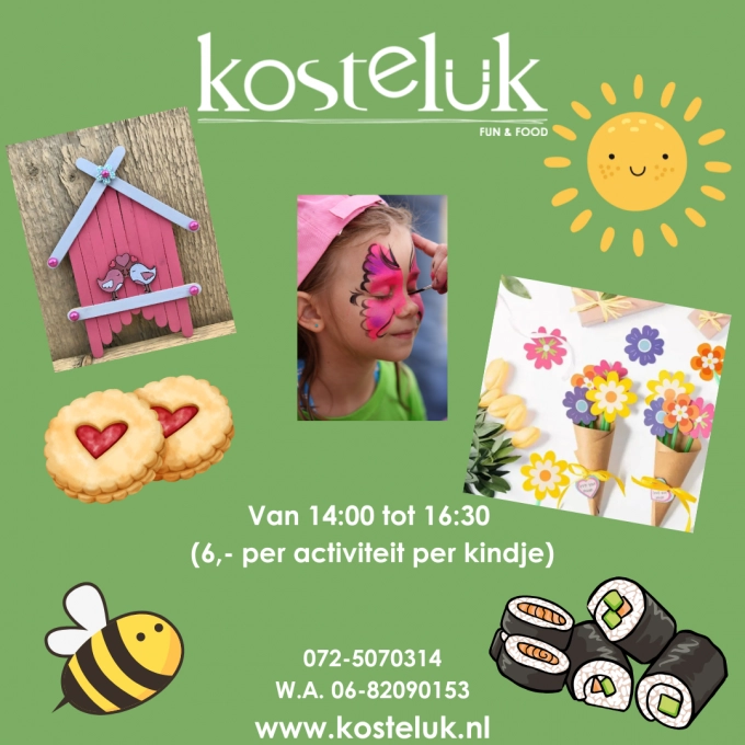 ANIMATIE@KOSTELUK Voorjaarsvakantie 17-02 T/M 21-02-2025